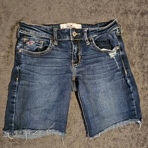 Hollister Dark Blue Denim Shorts